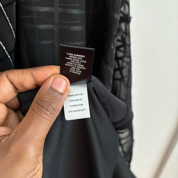 Torrid Dress Black Whimsigoth Fairy Grunge Sz 14 Mesh Plaid Midi Flowy Babydoll - Picture 8 of 10